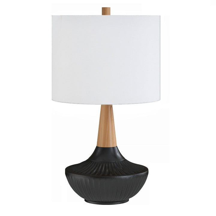 23'' Lodge Ceramic Wood Table Lamp For Living Room/bedroom