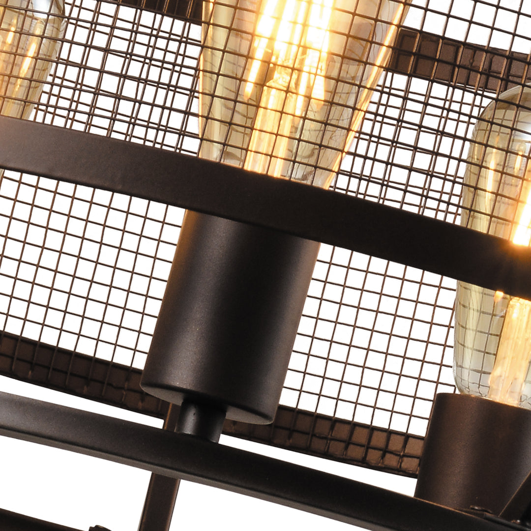 Maxax 5-Light Drum Chandelier With Wrought Iron Accents #MX21024