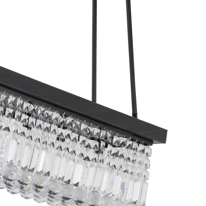 Maxax 5 - Light Kitchen Island Tiered Pendant With Crystal Accents #19189