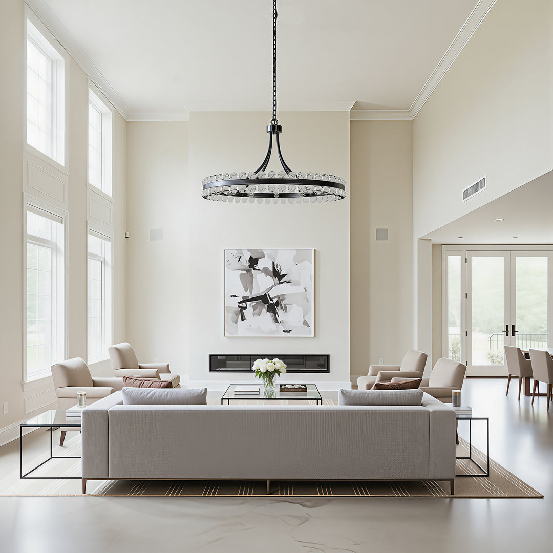 Brilliance Maxax 8 - Light Dimmable Wagon Wheel Chandelier #19217