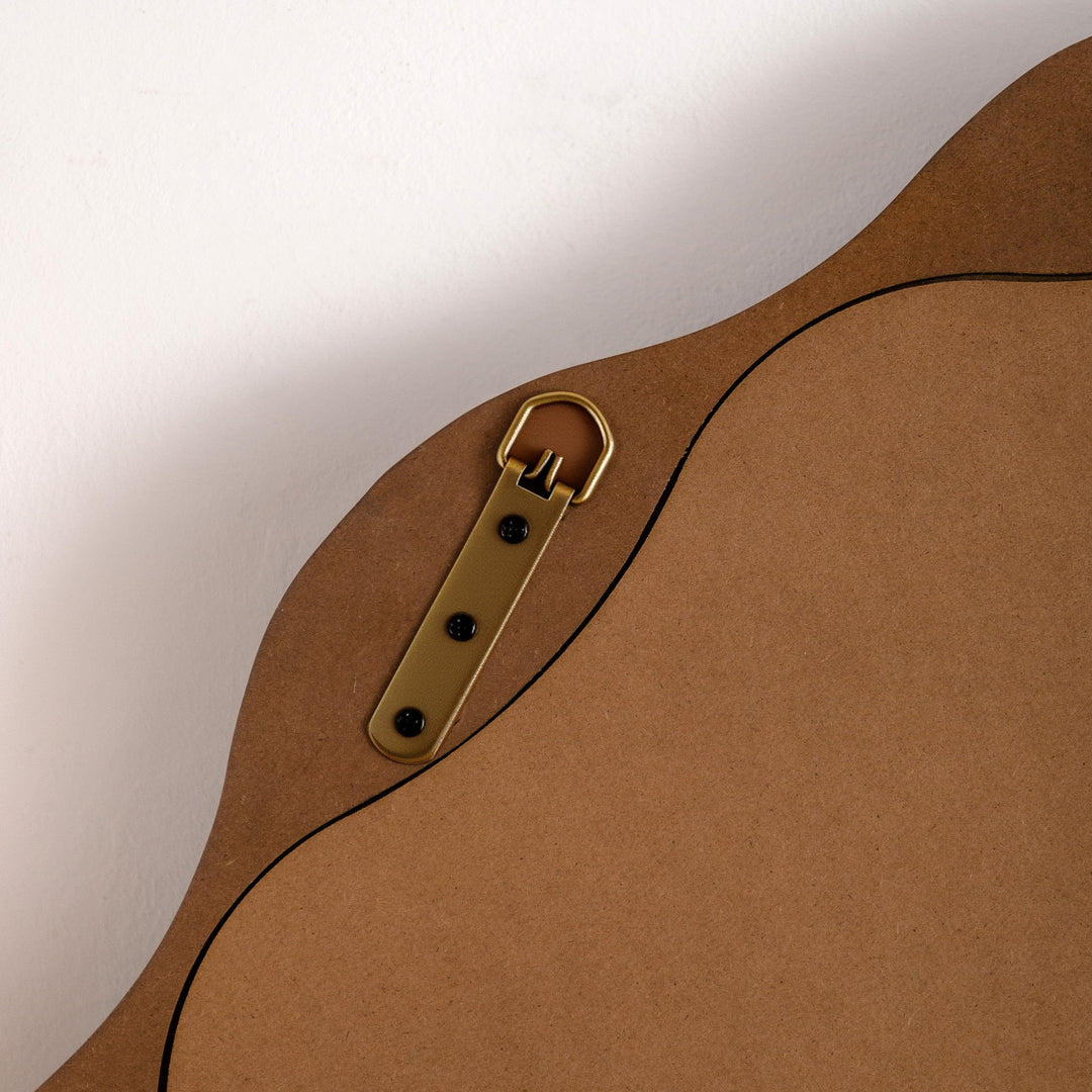 Clarity 32.5" Vintage Oval Solid Wood Framed Wavy Organic Design Wall Mounted Vanity Mirror #25036