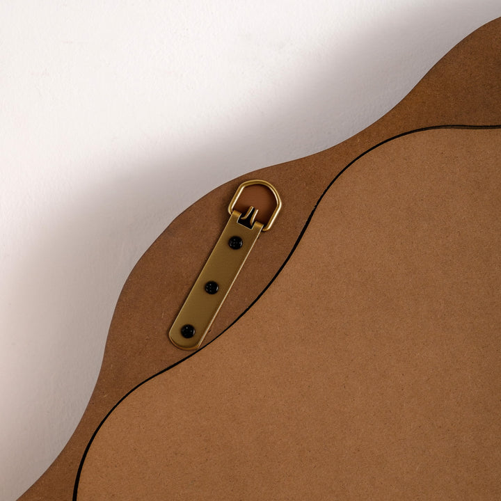 Clarity 32.5" Vintage Oval Solid Wood Framed Wavy Organic Design Wall Mounted Vanity Mirror #25036