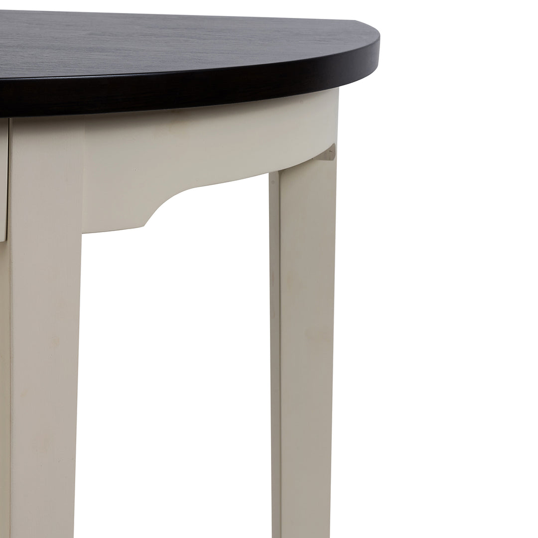 Timeless 31.5'' Round Modern Solid Wood Coffee Table With 2-Tier Shelves #51003