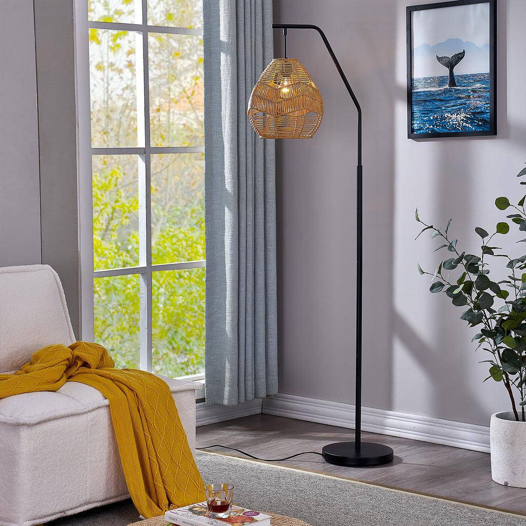 Maxax 65 Arched Floor Lamp #F142-BK