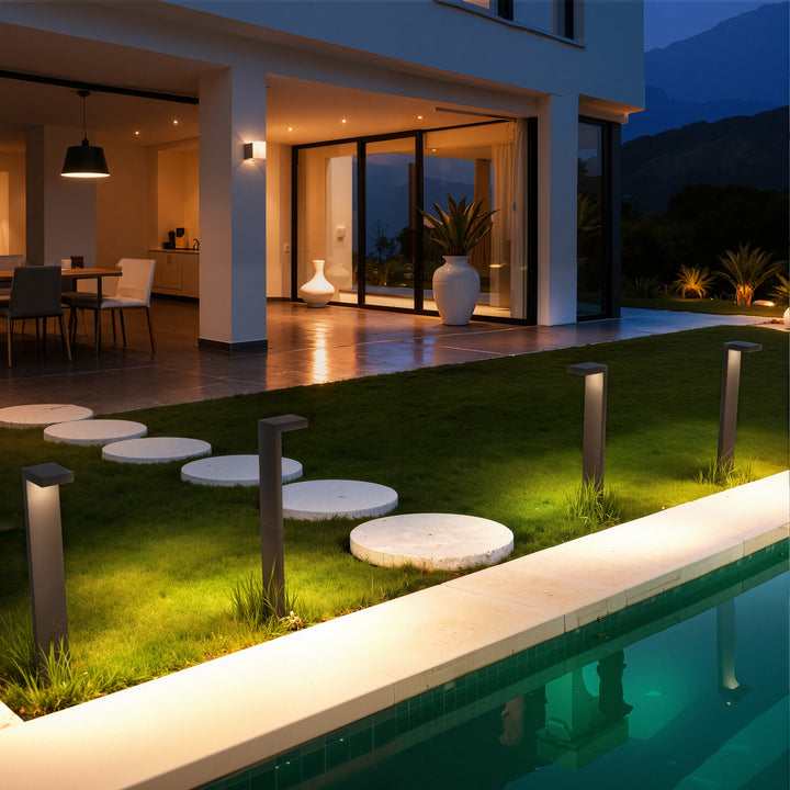 Starlight 19'' H LED Black Aluminum 4000K Outdoor Pathway Light with Etched Frosted Glass (Set of 2) #UG7095
