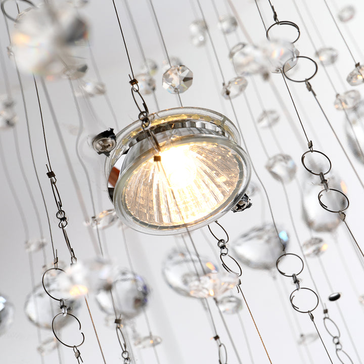 Maxax 8 - Light Unique / Statement Tiered Raindrop Crystal Chandelier #MX16558