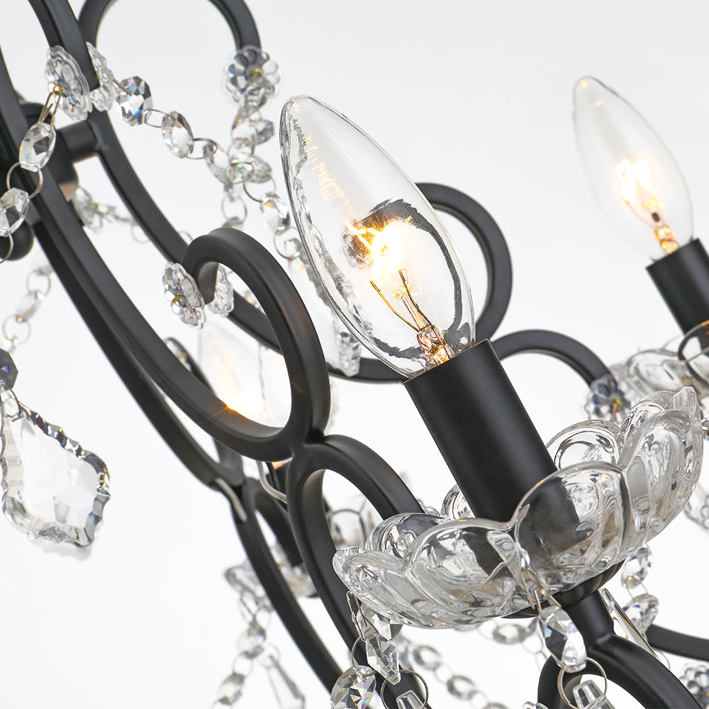 Maxax 5 -Light Candle Classic/Traditional Chandelier with Crystal Accent #MX19040