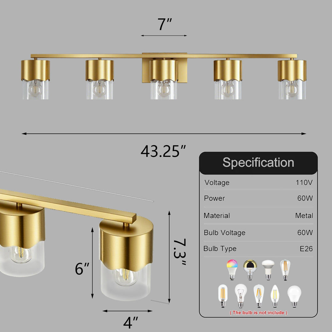 Lumin 3-light Dimmable Vanity Light With Scalloped Metal Shade