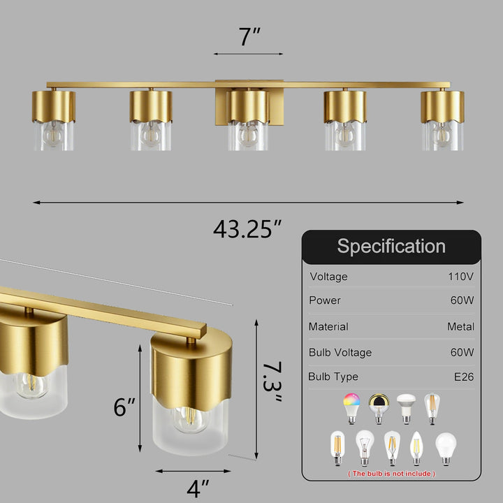 Lumin 3-light Dimmable Vanity Light With Scalloped Metal Shade