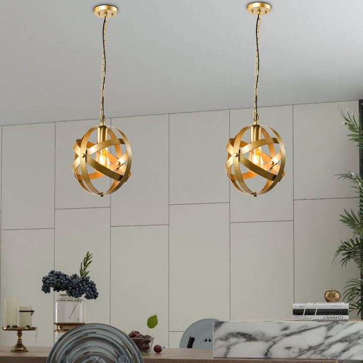 1 - Light Champagne Gold Pendant Light