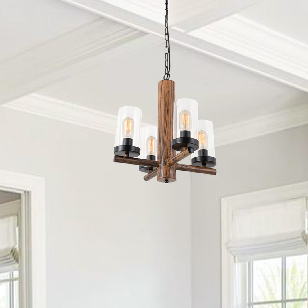 Maxax 4-Light Candle Style&Shaded Classic / Traditional Farmhouse&Country Style Chandeliers #19162