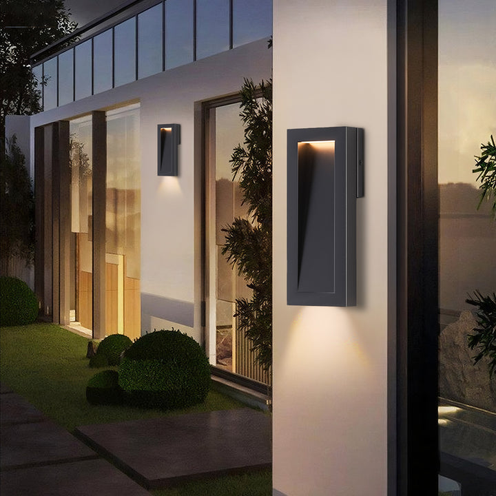 Solstice 15''H Dimmable Led Matte Black Iron Outdoor Wall Light #7085