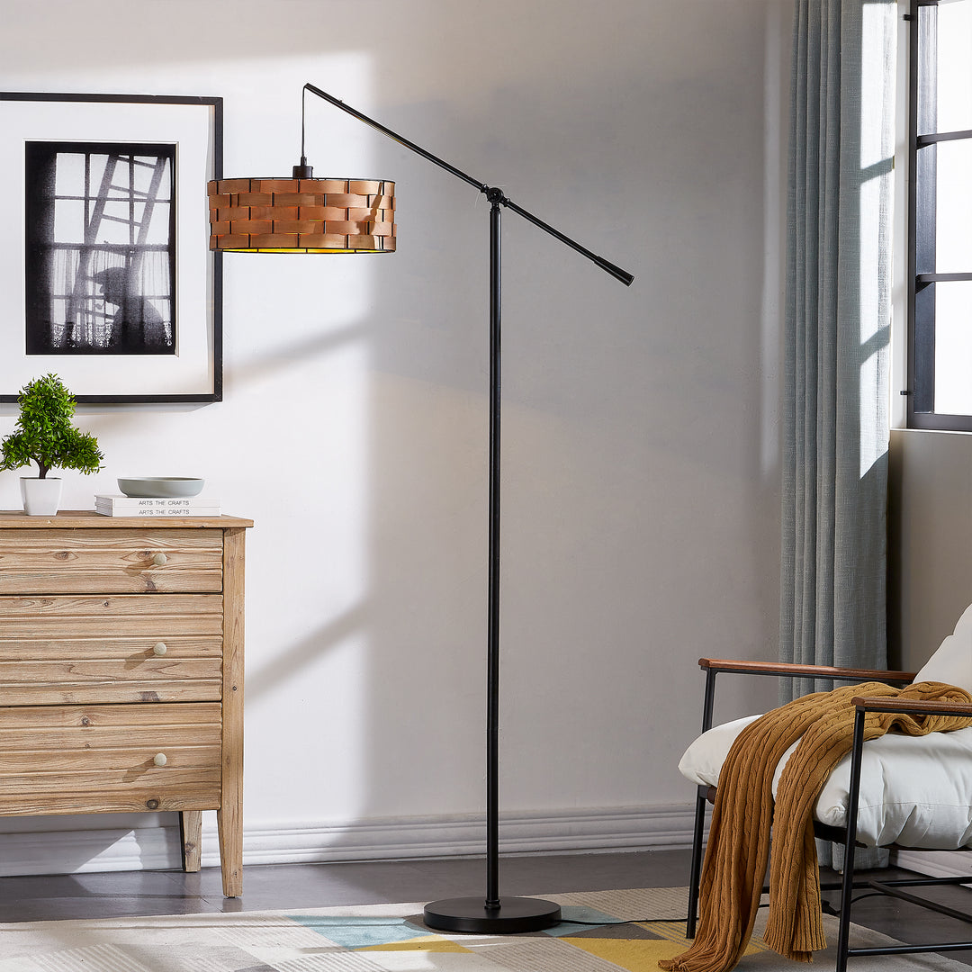 Maxax 73'' Black Arched/Arc Floor Lamp #F156