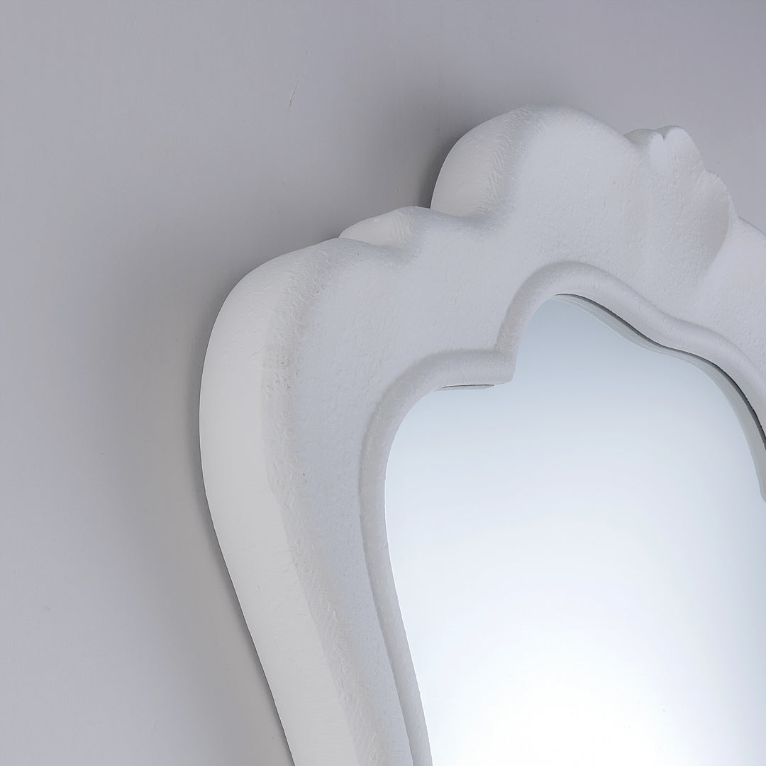 Clarity 32" X 24" Modern White Frame Asymmetrical Wall Mounted Mirror #31016