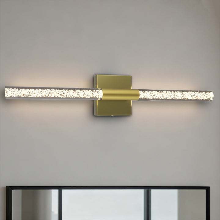 Glint 24''H Dimmable Led Outdoor Sconce With Tempered Glass #7082