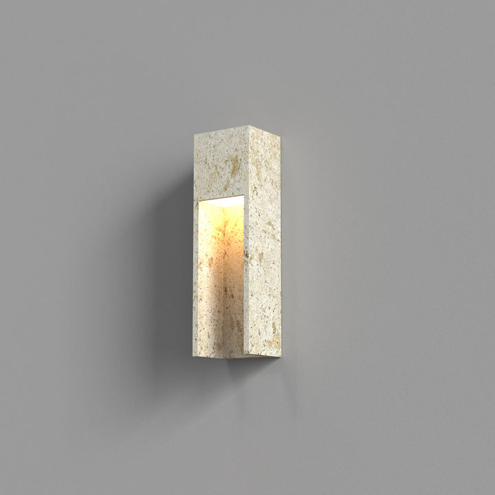 Breeze 18''H Dimmable White Travertine 80CRI LED Outdoor Wall Light #OW7110