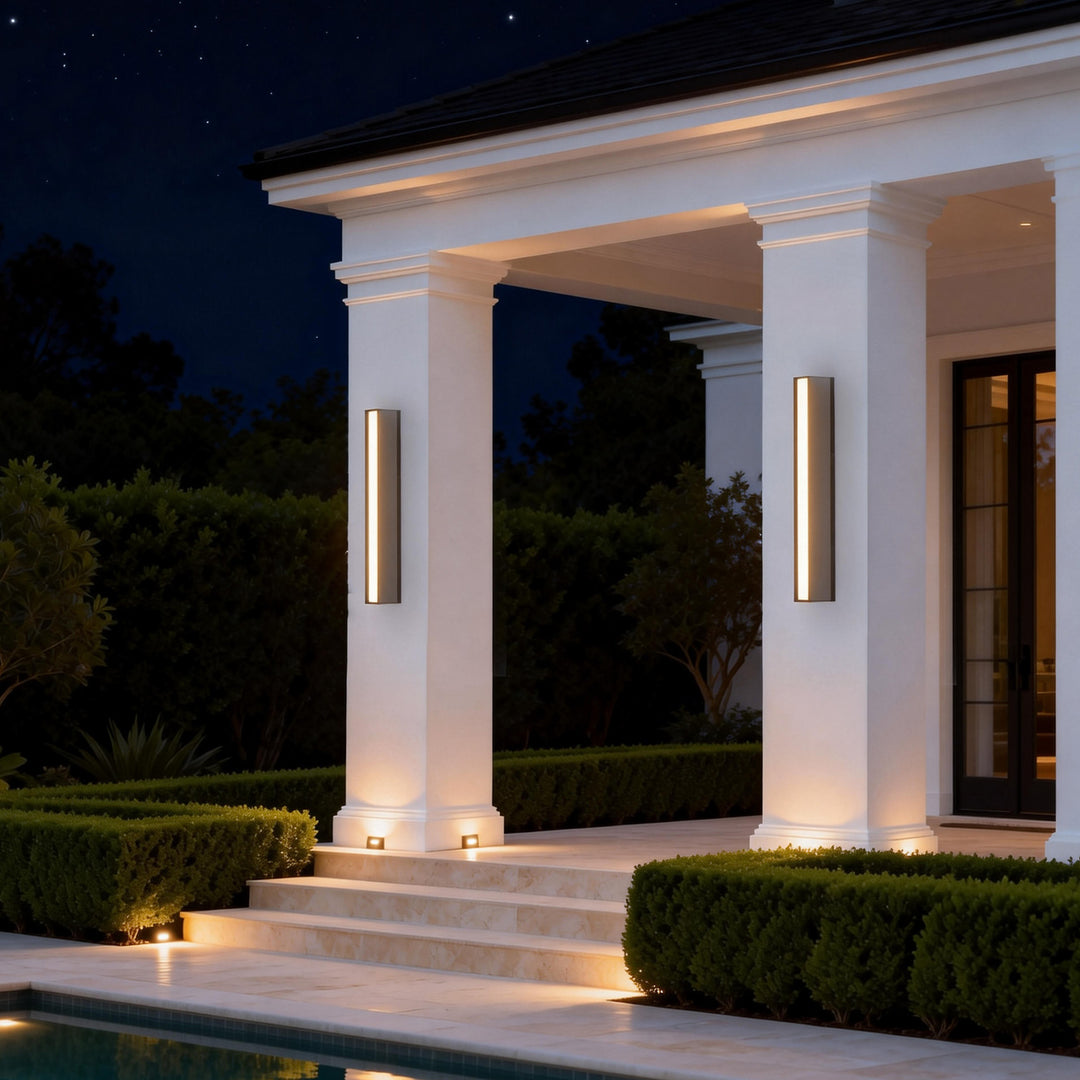 Natura 23'' H Dimmable Led Black Aluminum 3cct(3000k/4000k/5000k) Adjustable Oudoor Wall Light #OW7109