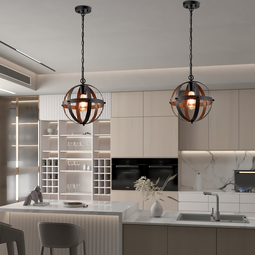 Maxax 1 - Light Single Black Pendant Light Kitchen #MX21019-1WD