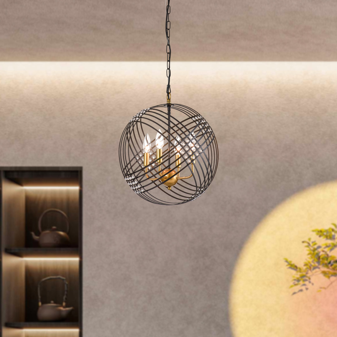 Maxax 4 - Light Unique/Statement Globe Pendant #MX19043-4-P