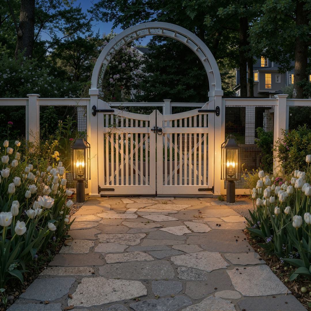 Pathfinder 23''H Black Outdoor Post Light with Clear Tempered Glass and Pier Mount Base #OP7114