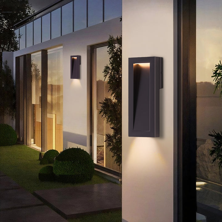 Solstice 15''H Dimmable Led Matte Black Iron Outdoor Wall Light #7085