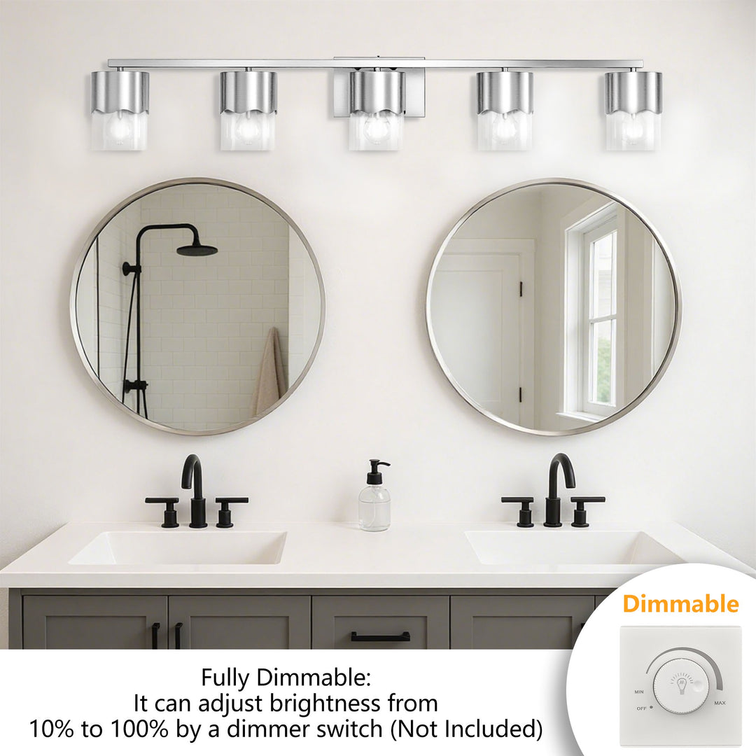 Lumin 3-light Dimmable Vanity Light With Scalloped Metal Shade