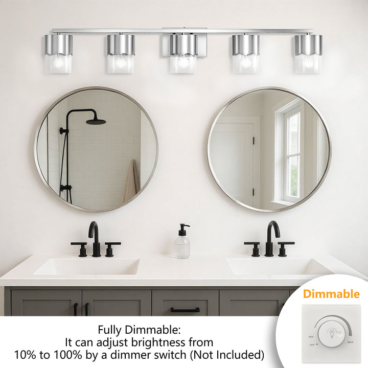 Lumin 3-light Dimmable Vanity Light With Scalloped Metal Shade