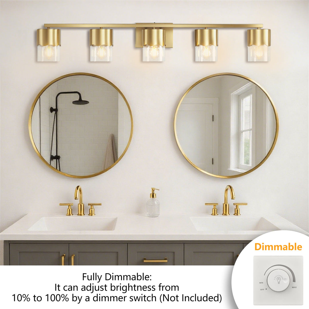 Lumin 3-light Dimmable Vanity Light With Scalloped Metal Shade