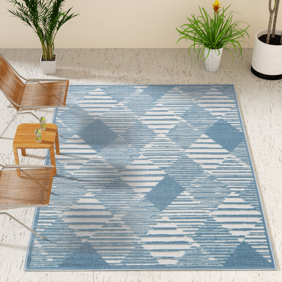 4modernhome Non-Slip Turkish Unfaded High-Low Indoor/Outdoor Area Rug For Patios, Deck, Porch Or Entryway #TO1