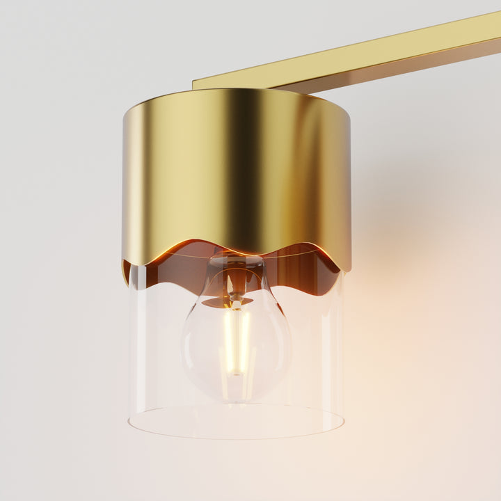 Lumin 3-light Dimmable Vanity Light With Scalloped Metal Shade