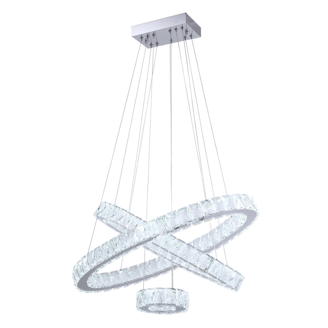 Maxax 3 - Light Ring layered LED Crystal Chandelier #YX-02