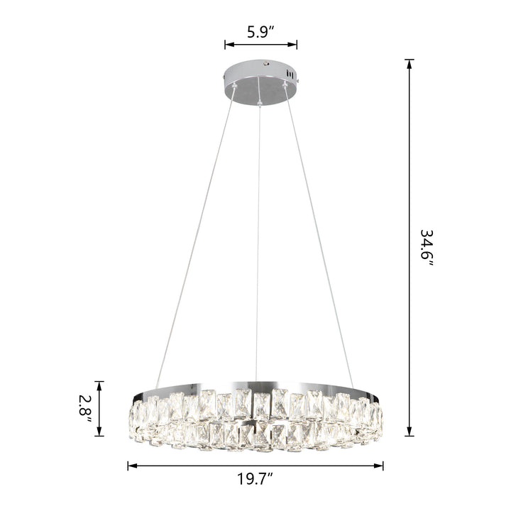 Maxax Dimmable LED Wagon Wheel Chandelier #YX-27