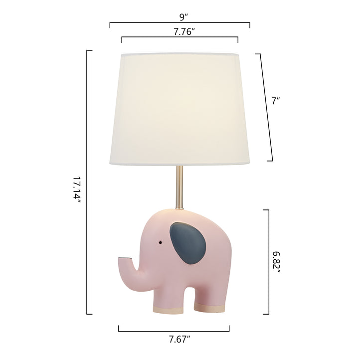 Maxax 17 Inch Bedside Pink Child/Kids Table Lamp #T114