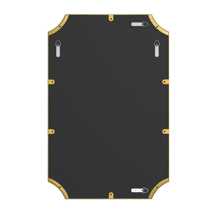 Rectangular Gold Framed Wall Mirror, Stainless Steel Vanity Mirror for Bedroom & Living Room #45001