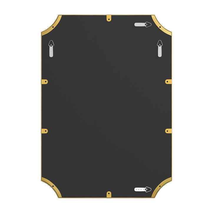 Rectangular Gold Framed Wall Mirror, Stainless Steel Vanity Mirror for Bedroom & Living Room #45001