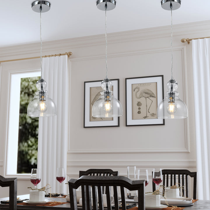 Maxax 3-Pendant with Wrought Iron Accents (Set of 3) #D153-1B6