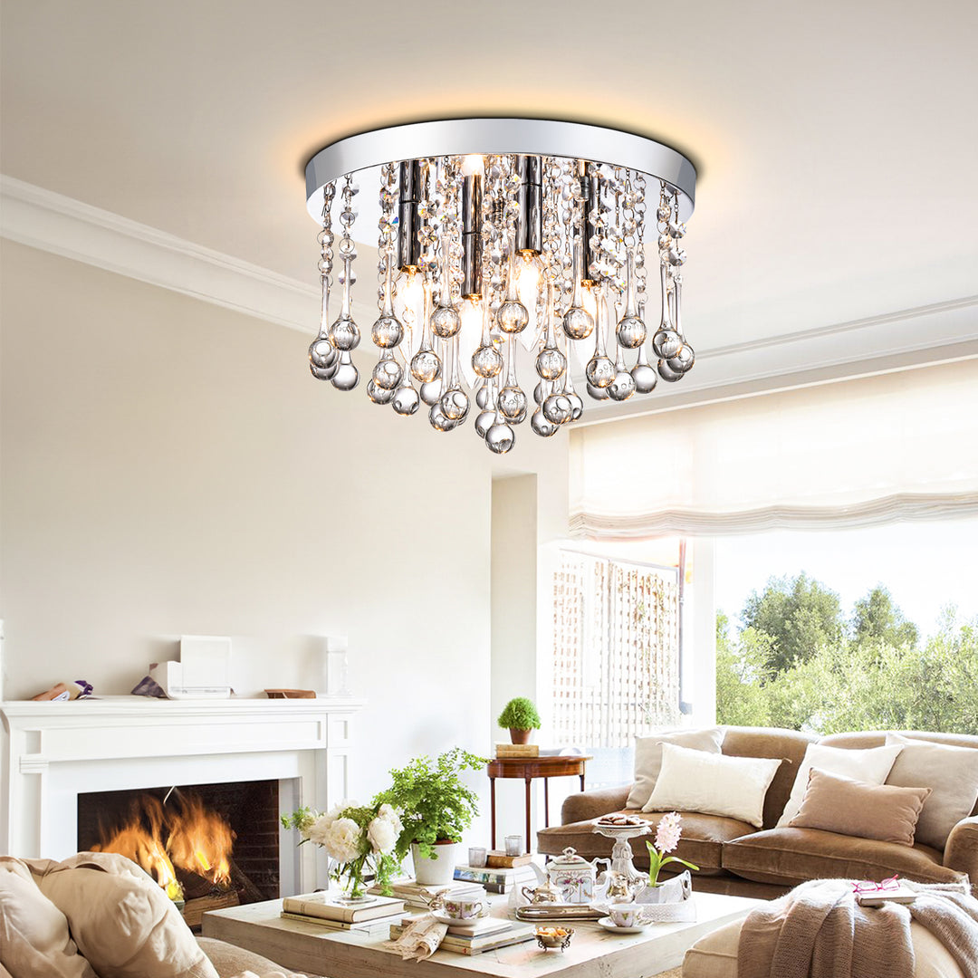 Maxax 4 - Light 11.8in Crystal Pendant Ceiling Lamp #MX19067