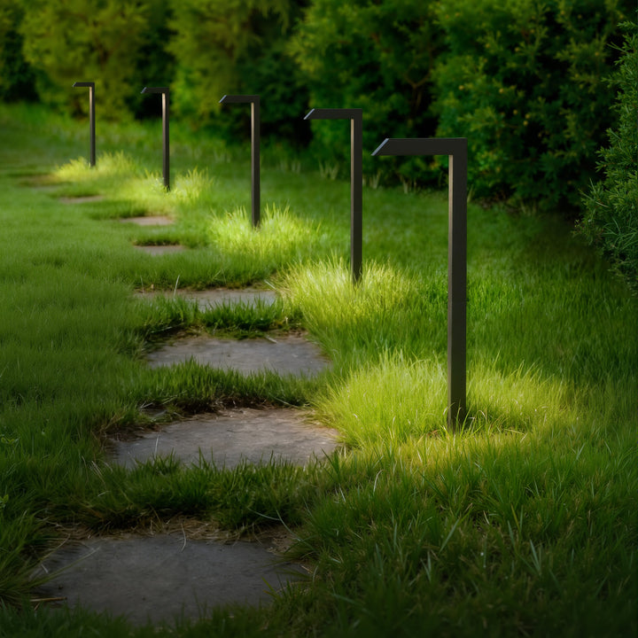 Starlight 19''H LED Black Aluminum 4000k Outdoor Pathway Light with Etched Frosted Glass #UG7096