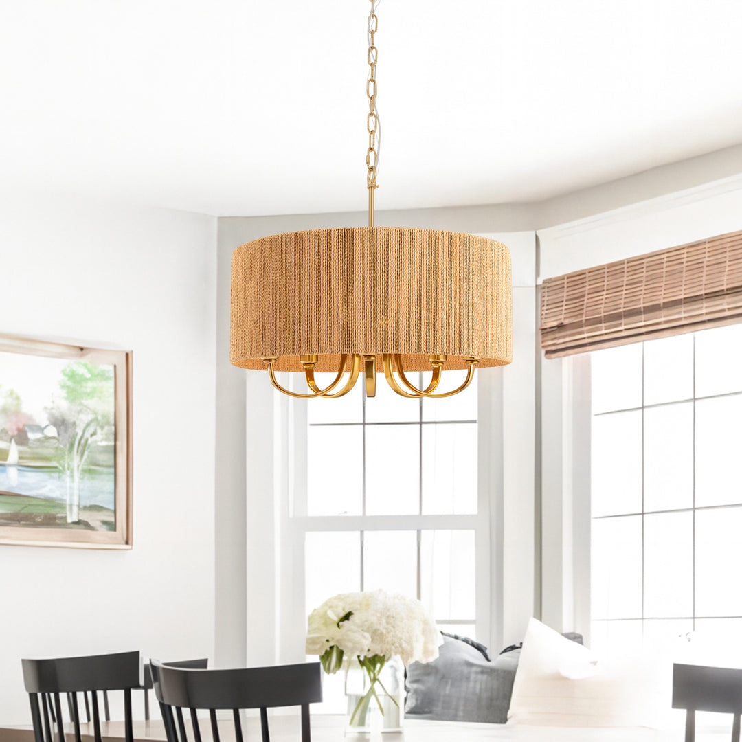 Maxax 5 - Light Dimmable Drum Chandelier #9005-5WD