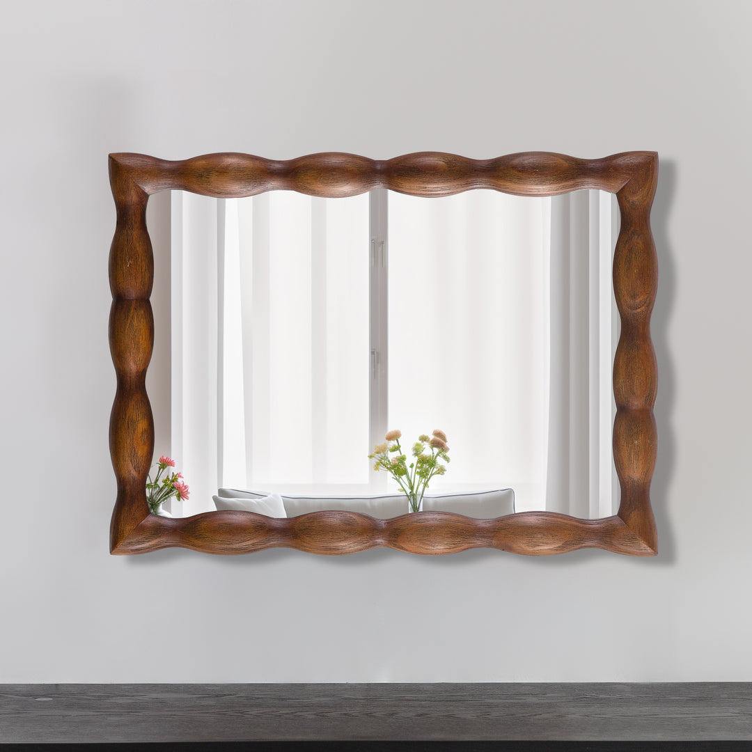Opulence Solid Wood Rectangle Flat Wall Mirror #25032