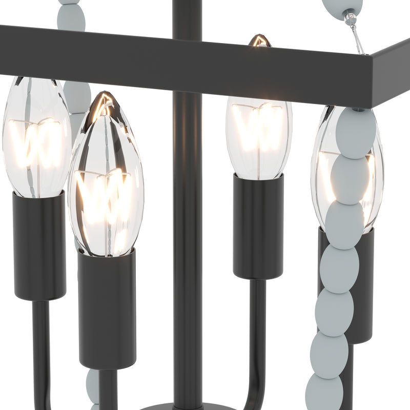 Maxax 4 - Light Dimmable Lantern Square Chandelier 