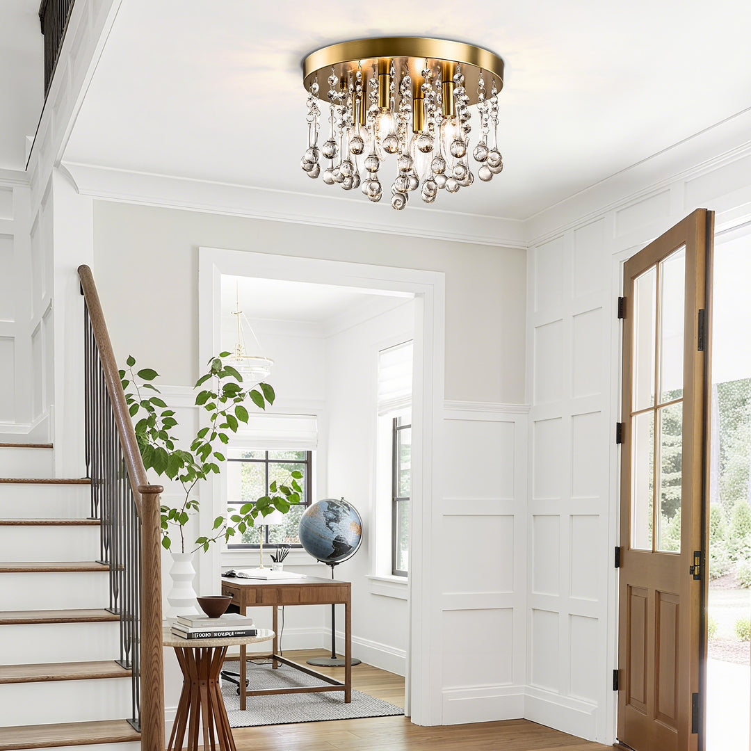Maxax 4 - Light 11.8in Crystal Pendant Ceiling Lamp #MX19067