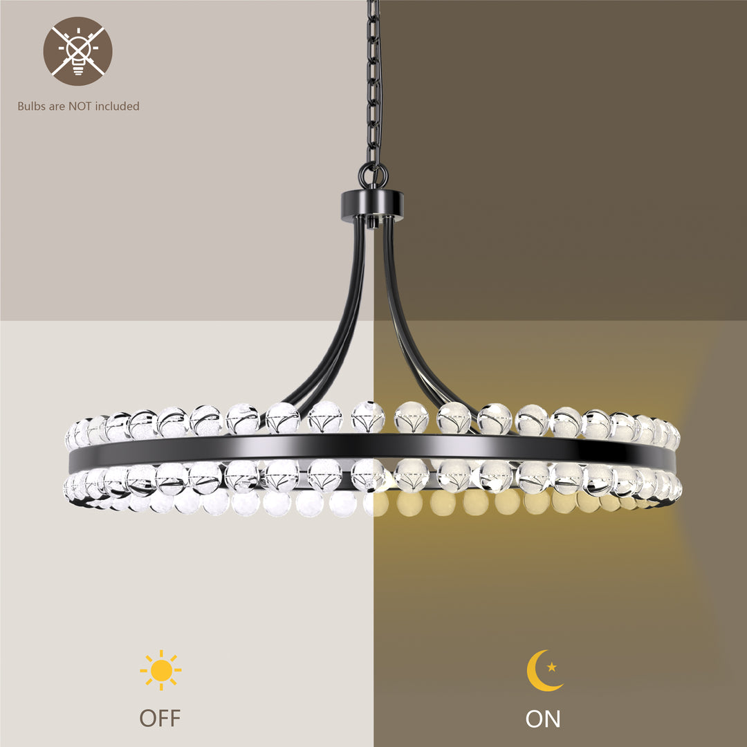 Brilliance Maxax 8 - Light Dimmable Wagon Wheel Chandelier #19217