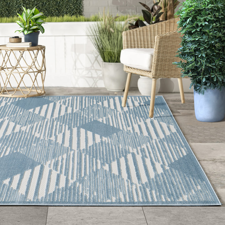 4modernhome Non-Slip Turkish Unfaded High-Low Indoor/Outdoor Area Rug For Patios, Deck, Porch Or Entryway #TO1