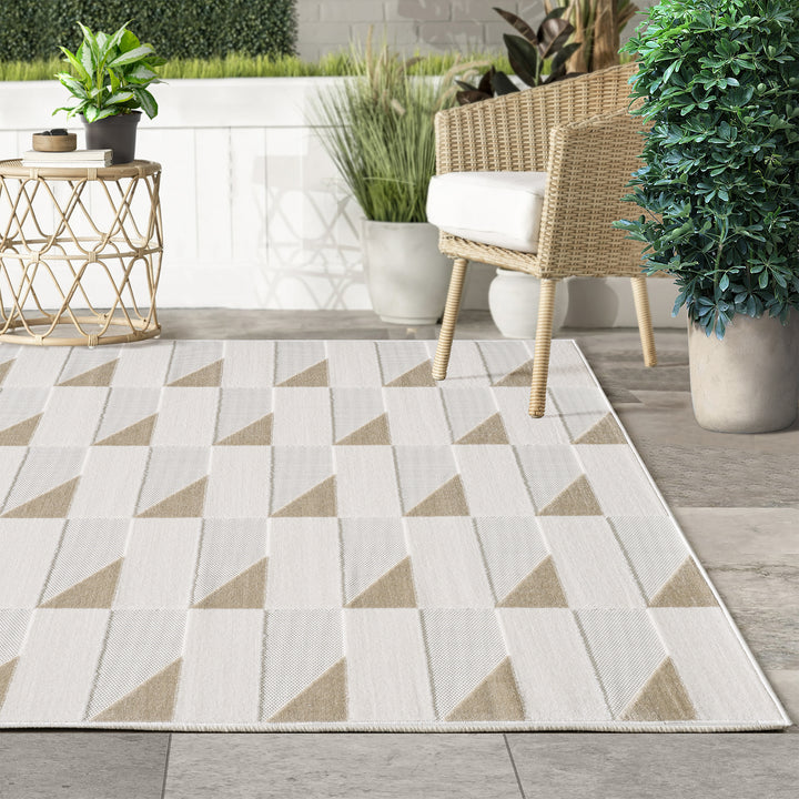 4modernhome Non-Slip Turkish Unfaded High-Low Indoor/Outdoor Area Rug For Patios, Deck, Porch Or Entryway #TO2