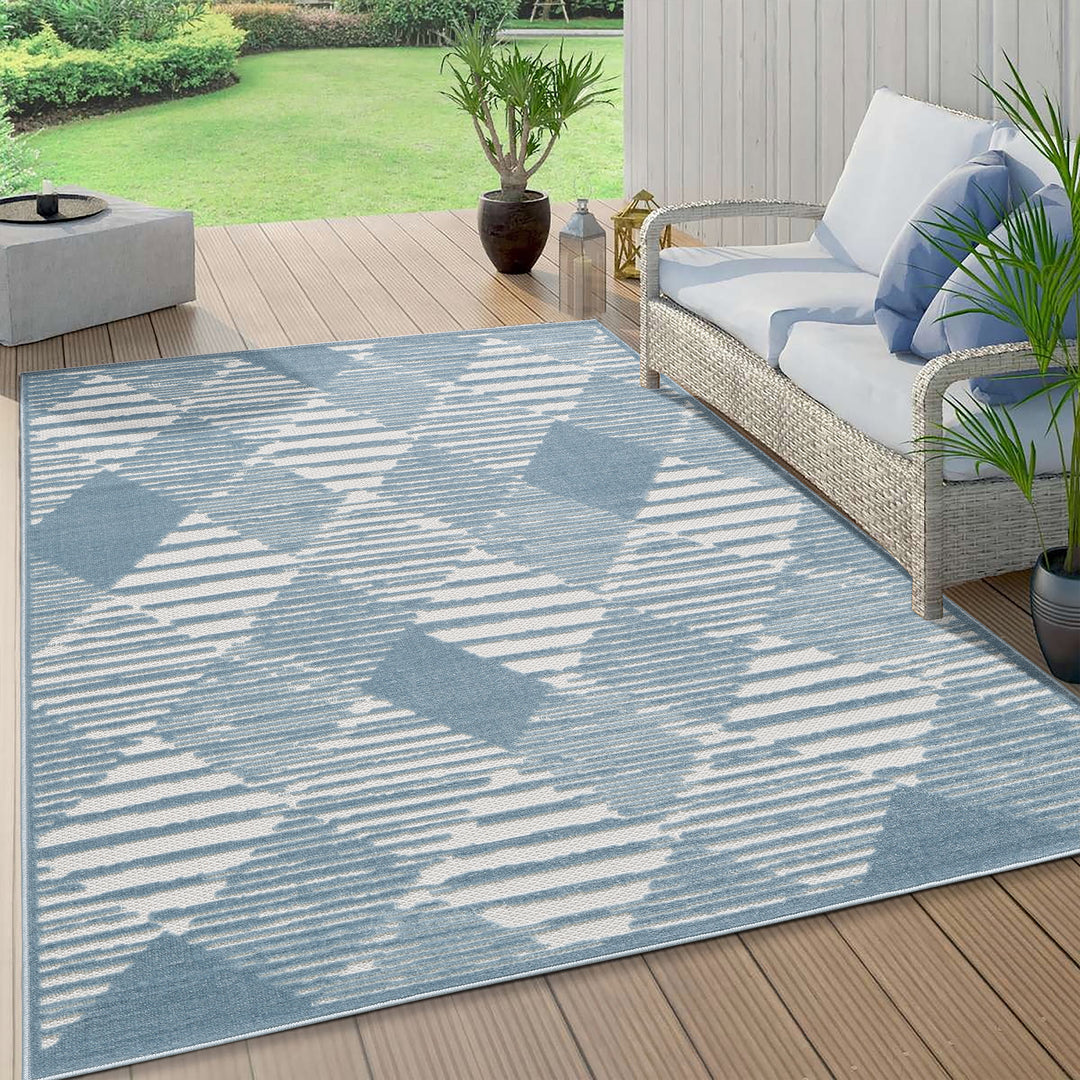 4modernhome Non-Slip Turkish Unfaded High-Low Indoor/Outdoor Area Rug For Patios, Deck, Porch Or Entryway #TO1