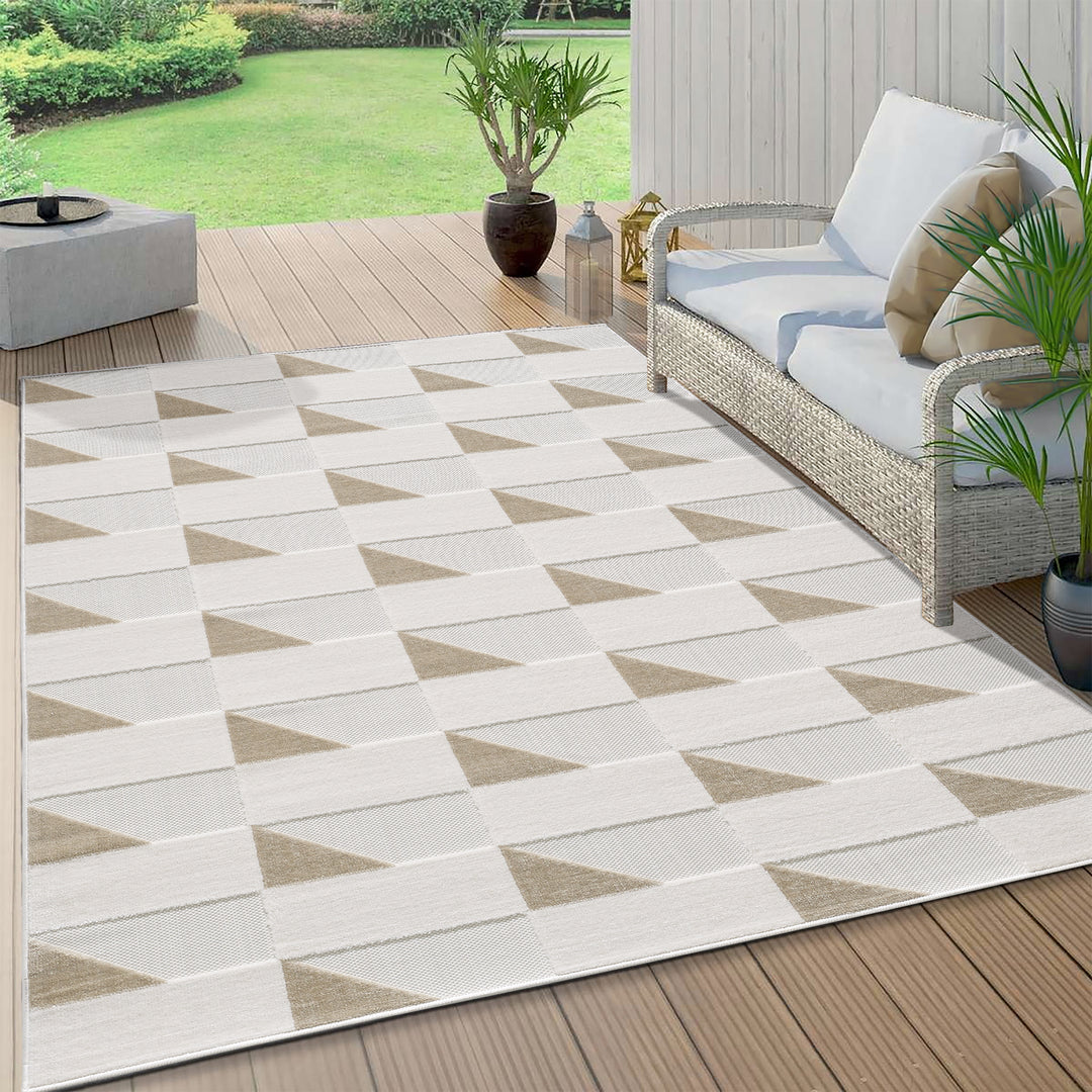 4modernhome Non-Slip Turkish Unfaded High-Low Indoor/Outdoor Area Rug For Patios, Deck, Porch Or Entryway #TO2