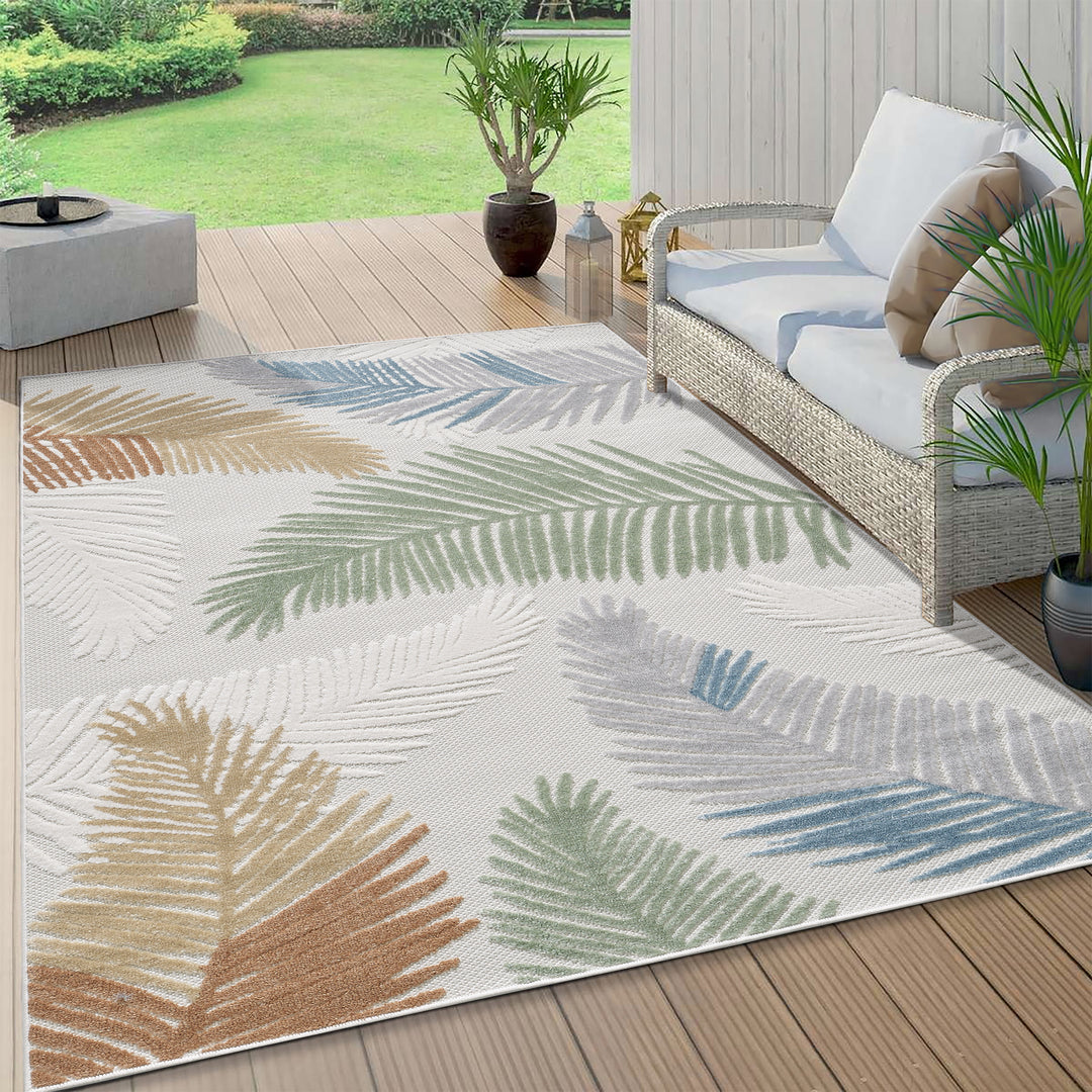 4modernhome Non-Slip Turkish Unfaded High-Low Indoor/Outdoor Area Rug For Patios, Deck, Porch Or Entryway #TO5