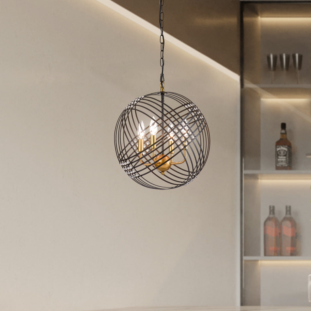 Maxax 4 - Light Unique/Statement Globe Pendant #MX19043-4-P