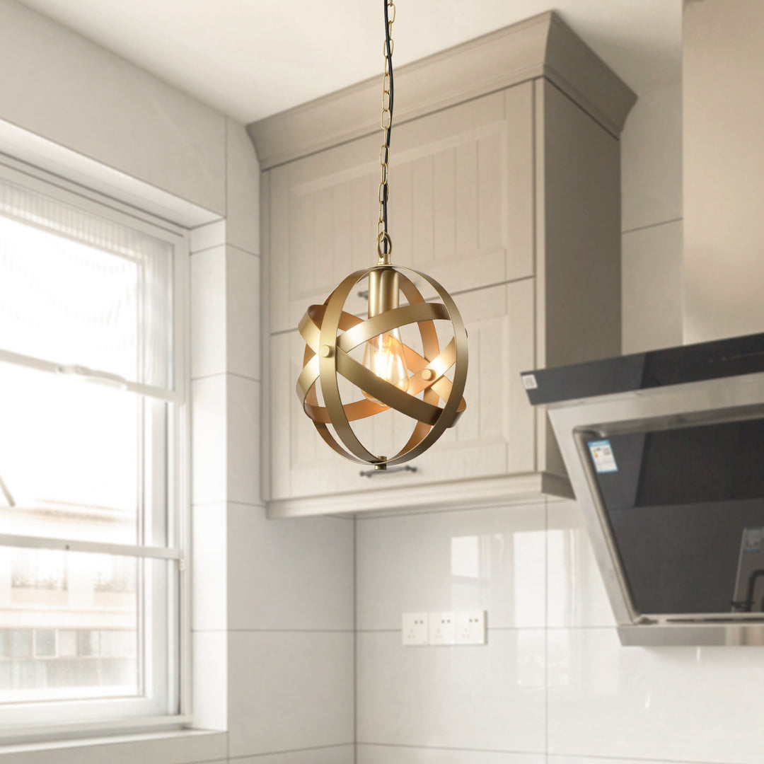 1 - Light Champagne Gold Pendant Light